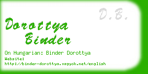 dorottya binder business card